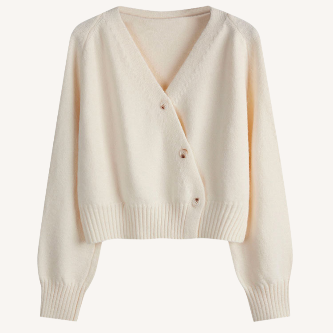 Sybil | Wrap-Front Buttoned Cardigan