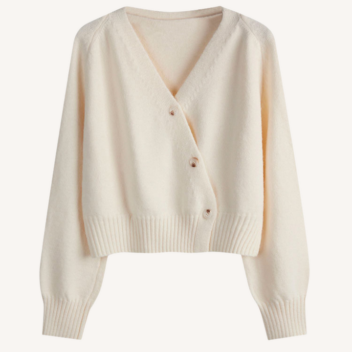 Sybil | Wrap-Front Buttoned Cardigan