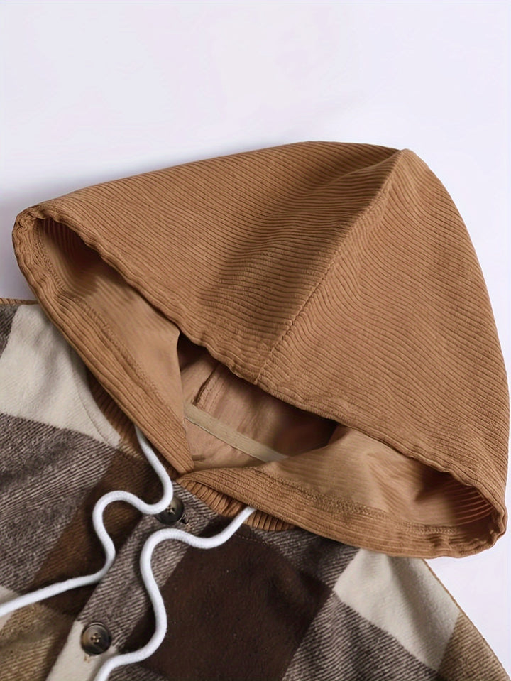Nolan | Hooded Checked Shirt Jacket