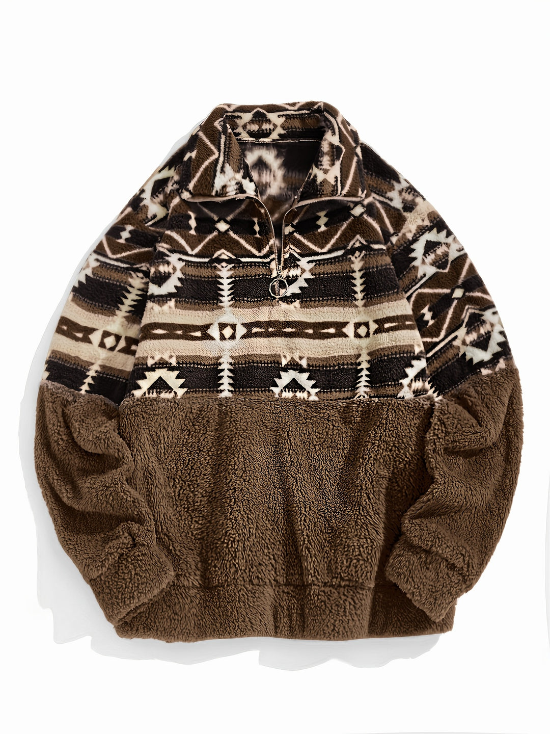 Coralie | Aztec-Pattern Half-Zip Pullover