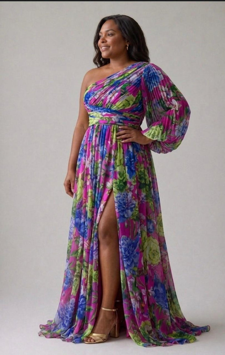 Elowen | One-Shoulder Floral Maxi Dress