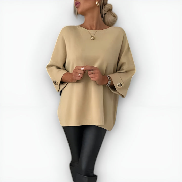Linette | Relaxed Boat-Neck Sweater