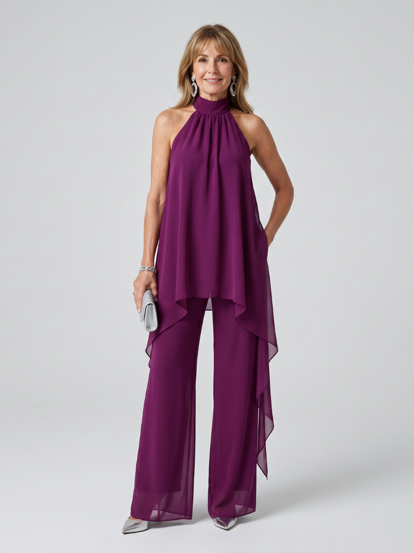 Verena | Flowing Halter Two-Piece Set