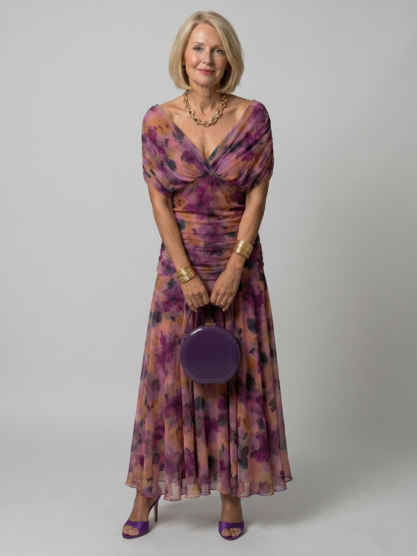Rosabel | Off-Shoulder Flowing Midi Dress