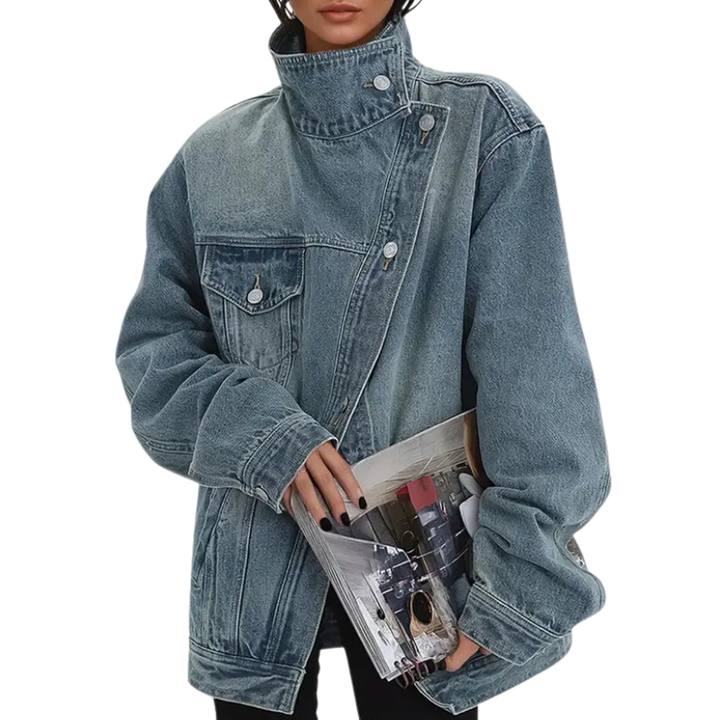 Naomi | Vintage-Washed High-Neck Jacket