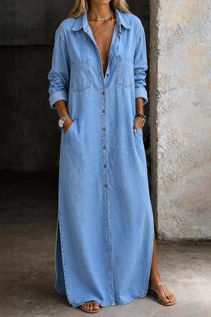 Gemma | Relaxed Button-Front Maxi Dress