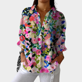 Cecily | Painterly Floral Blouse
