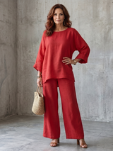 Deborah | Relaxed Wide-Leg Two-Piece Set