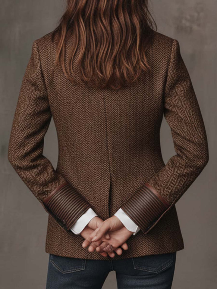 Hollis | Herringbone Panel Blazer
