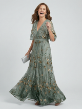 Rosalind | Floral V-Neck Maxi Dress