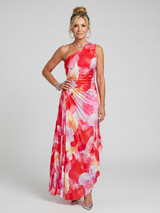 Celia | One-Shoulder Draped Maxi Dress