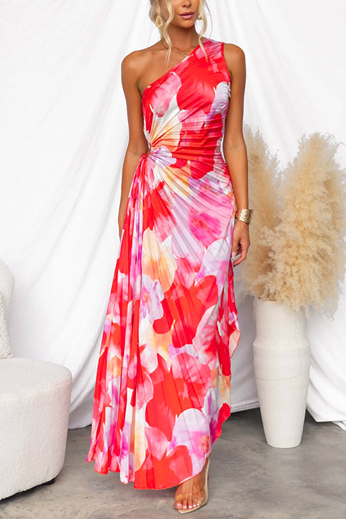Estella | Draped One-Shoulder Maxi Dress