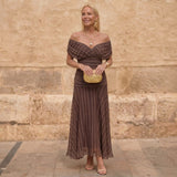 Rosalind | Off-Shoulder Patterned Maxi Dress