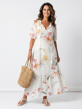 Antonia | Soft Floral Tiered Midi Dress