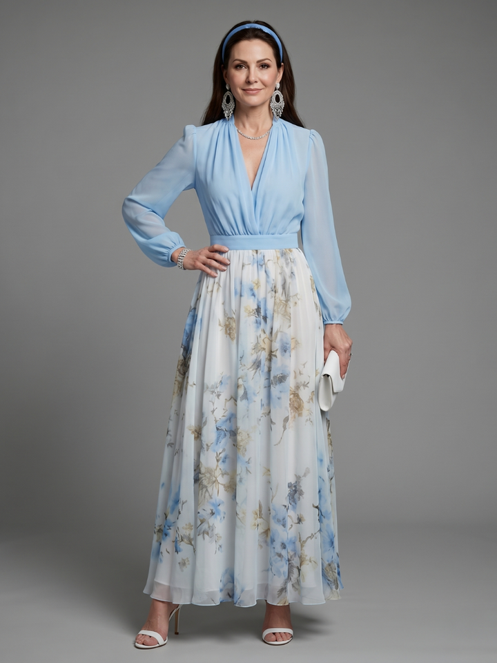 Coralie | V-Neck Floral Maxi Dress