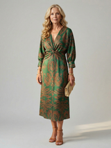 Maureen | Twist-Front Midi Dress