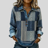 Hazel | Patchwork Collared Pullover