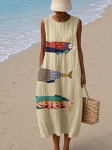 Bettina | Relaxed Artful Midi Dress