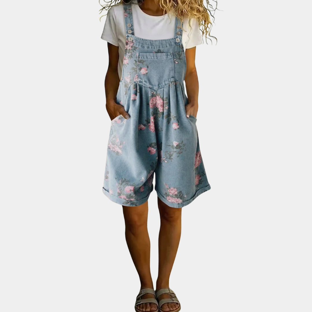Heather | Relaxed Floral Dungarees