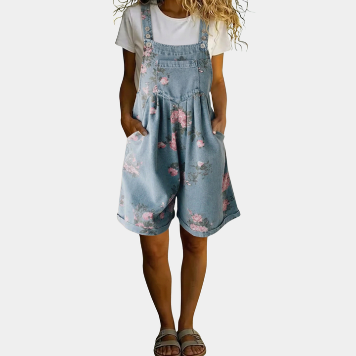 Heather | Relaxed Floral Dungarees
