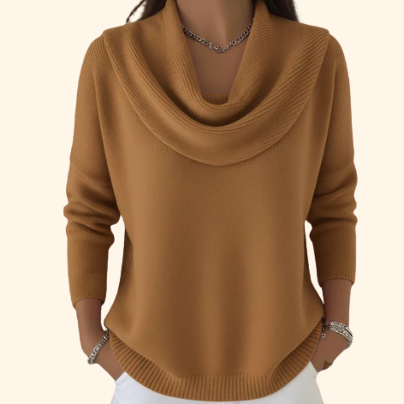 Darcy | Draped Cowl-Neck Sweater