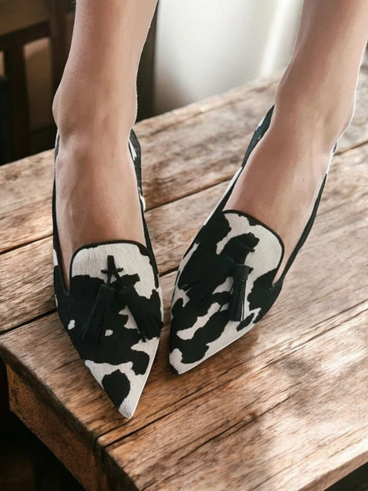Celeste | Pointed Tassel Loafers