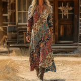Rhiannon | Bohemian Print Maxi Dress