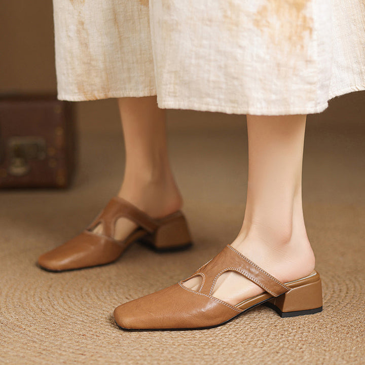 Wynne | Elegant Block-Heel Mules