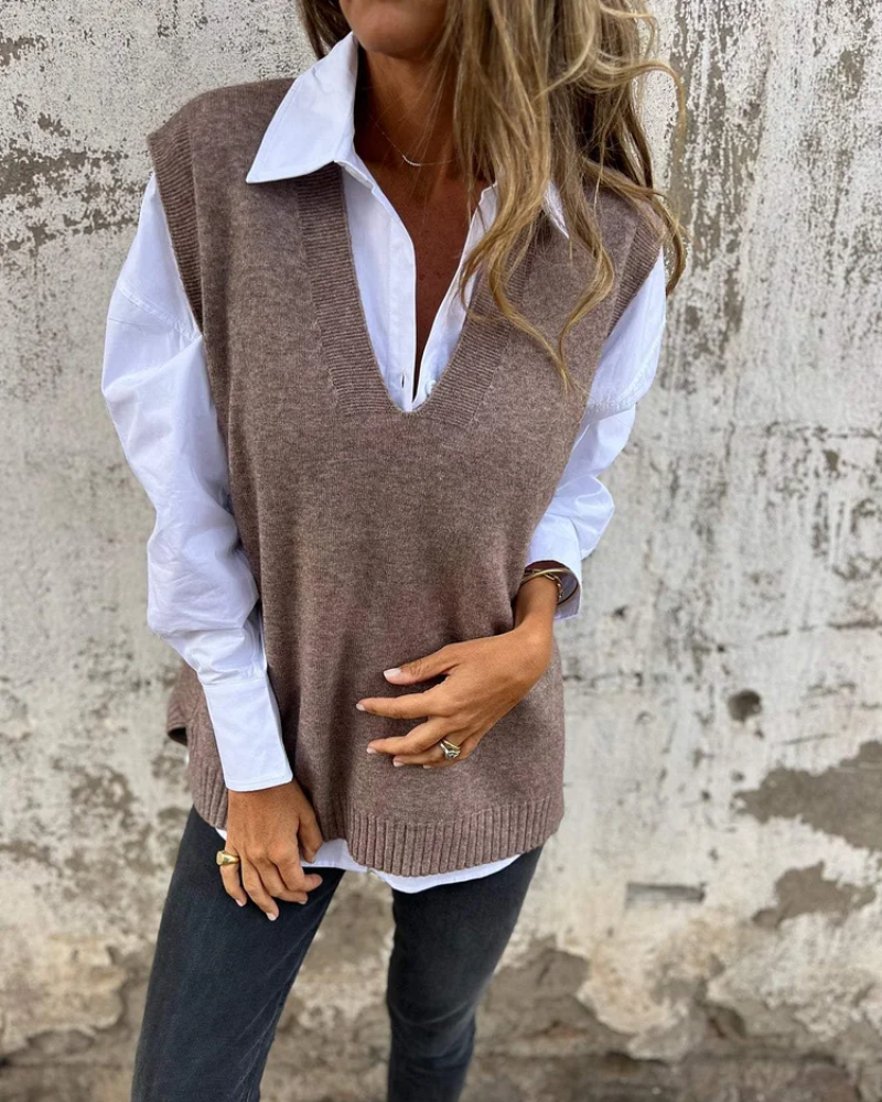 Marigold | Relaxed V-Neck Vest