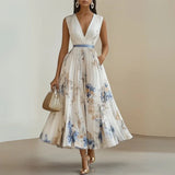 Anastasia | Pleated Floral Maxi Dress