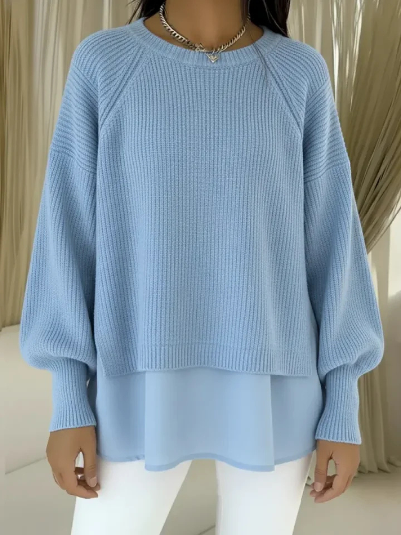 Elsie | Layered-Hem Knit Jumper