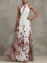 Rowena | Floral Halter Maxi Dress