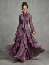 Gloria | Tie-Neck Tiered Maxi Dress