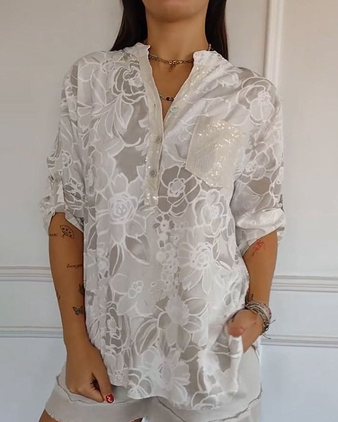 Marlowe | Refined Print Blouse with Pocket