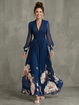 Delilah | Pleated Floral-Hem Maxi Dress