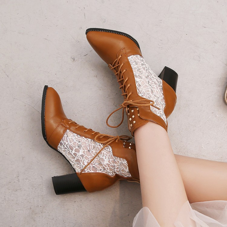 Rosabel | Lace-Up Block-Heel Boots