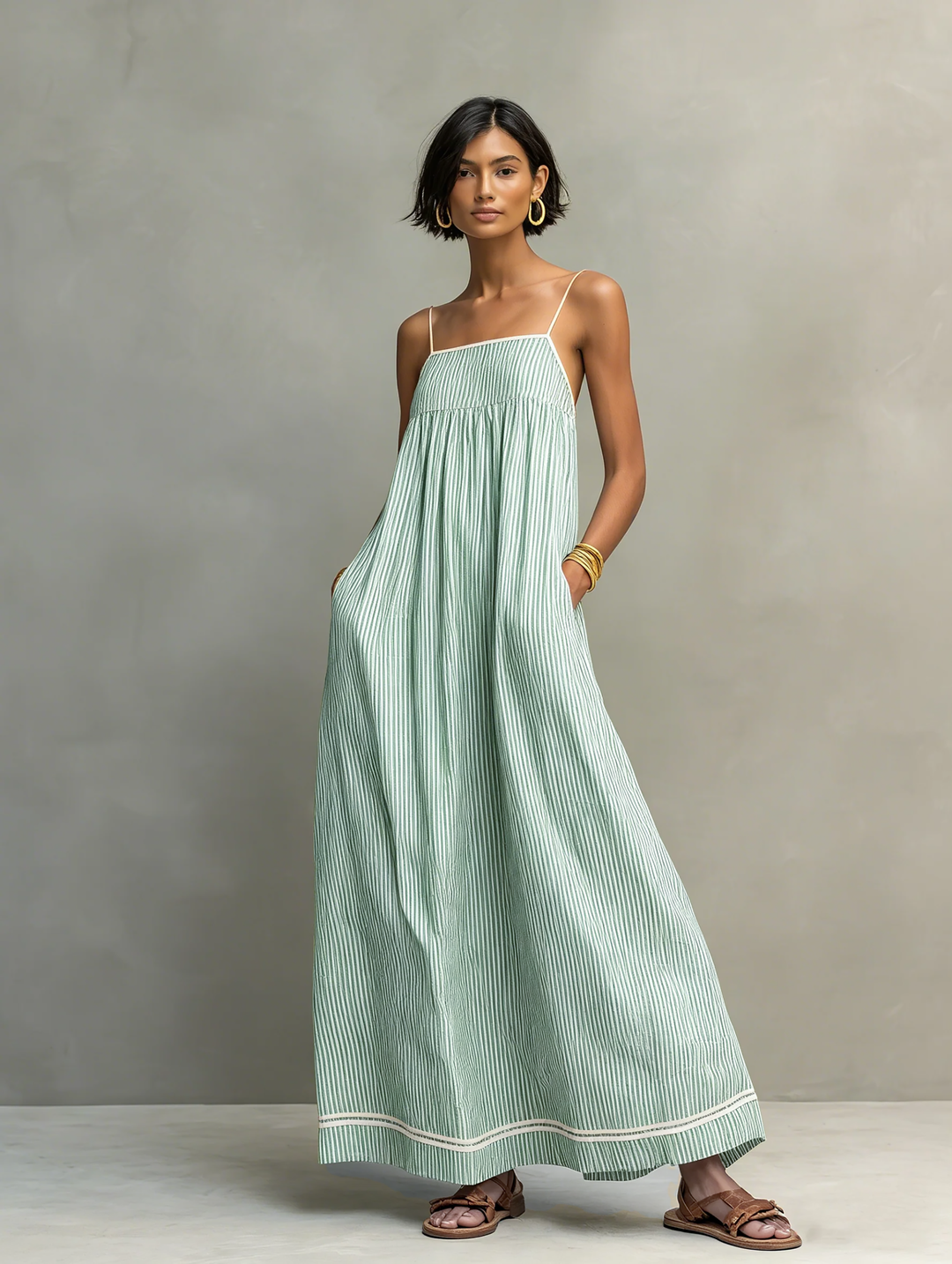 Elsa | Breezy Striped Maxi Dress