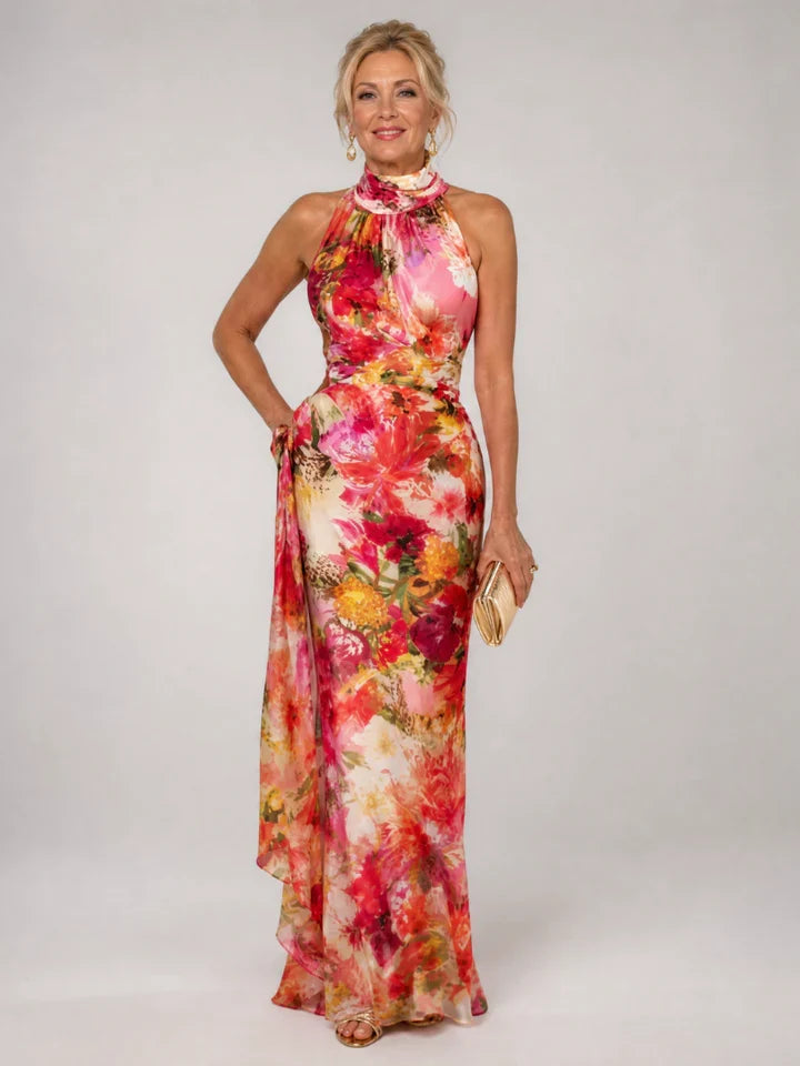Emmaline | Floral Halter Maxi Dress