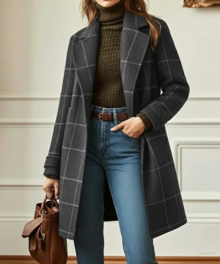 Maura | Checked Tailored Coat