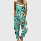 Ffion | Floral Horse Print Jumpsuit