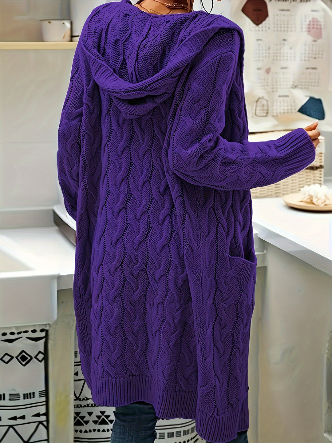 Rosanna | Longline Cable-Knit Cardigan
