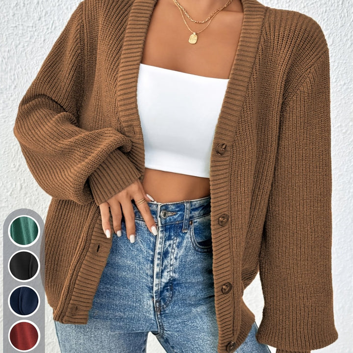 Rosemary | Chunky-Knit Button Cardigan
