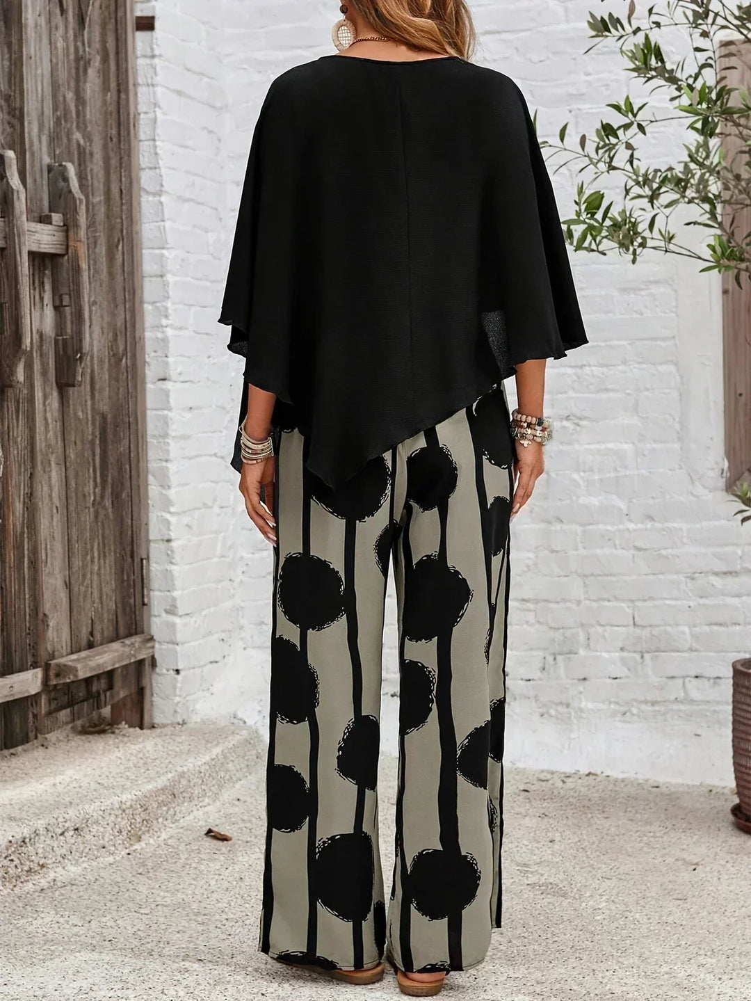 Kendra | Relaxed Elastic-Waist Two-Piece Set