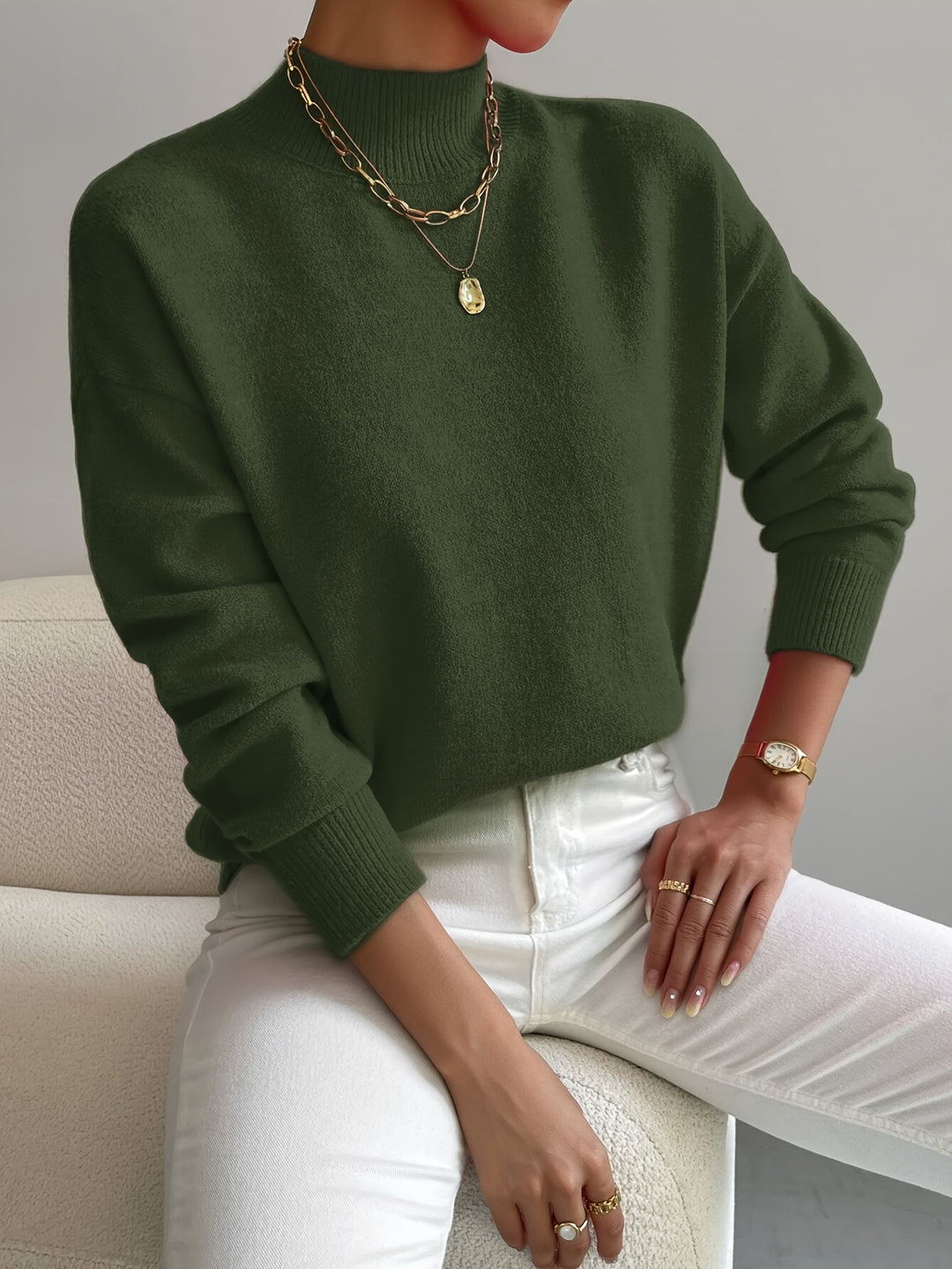 Sloane | Relaxed Mock Neck Jumper