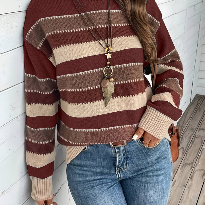 Isla | Striped Round-Neck Jumper