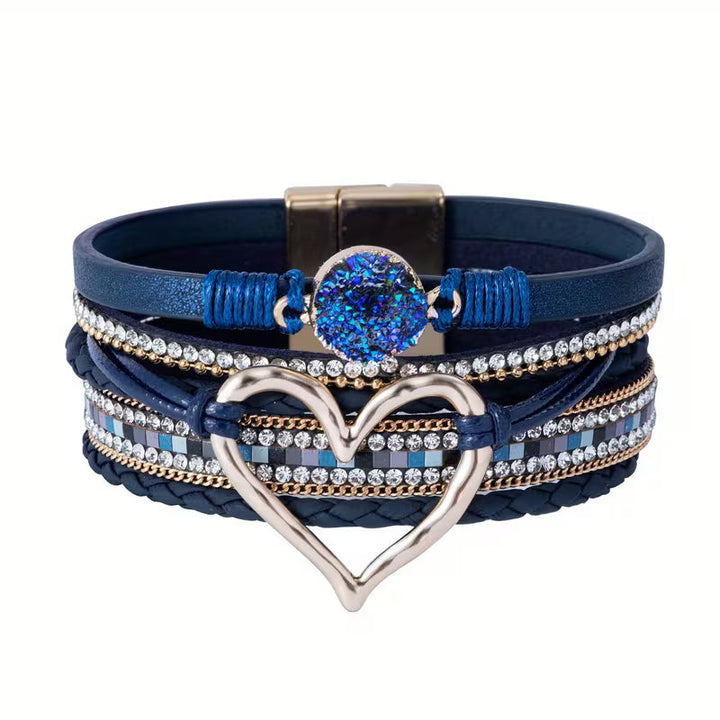 Ophelia | Layered Heart Cuff Bracelet