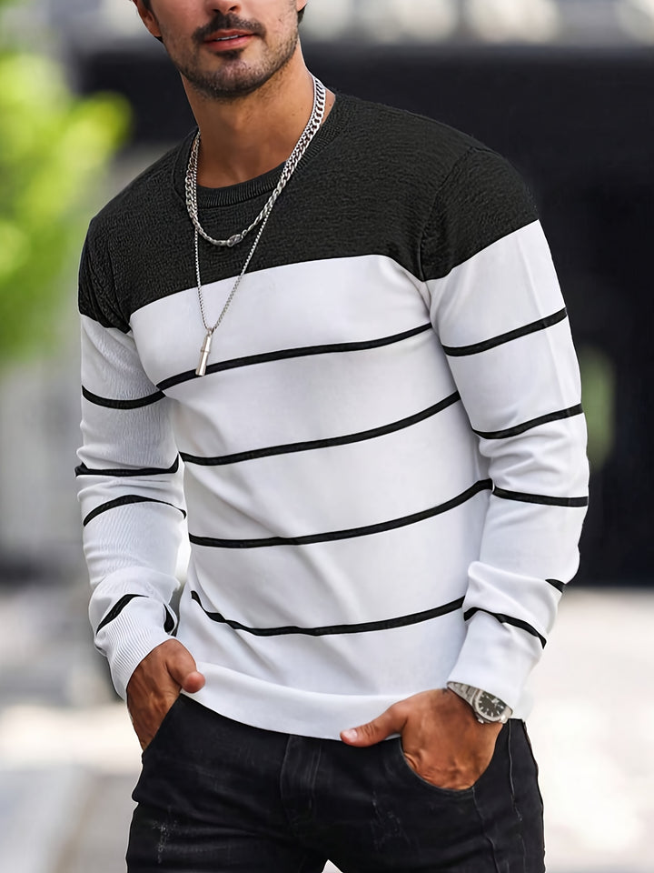 Harrison | Colour-Block Striped Sweater
