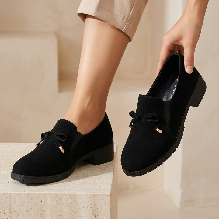 Helen | Bow-Detail Slip-On Loafers