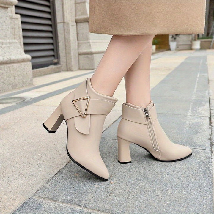 Vanessa | Pointed-Toe Buckle Ankle Boots
