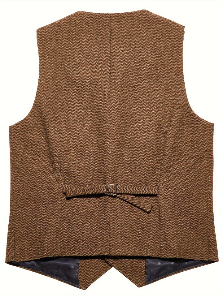 Grayson | Tailored Herringbone Waistcoat